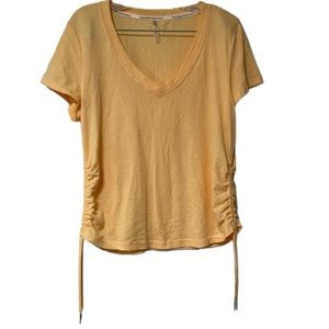 NWT: Calvin Klein Performance Vneck  Thermal Drawstring Top Sunstone Size Large